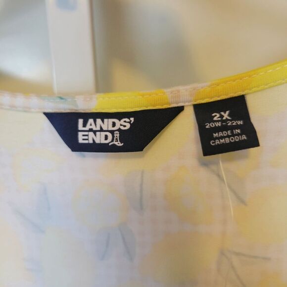 $70 NEW LEMON PRINT 2X STRETCH YELLOW MIDI DRESS LIFE GIVES YOU LEMONS NWT - Picture 5 of 9